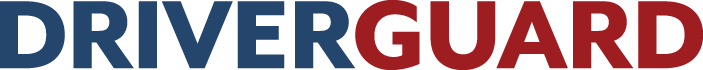 Blue and Red DriverGuard logo