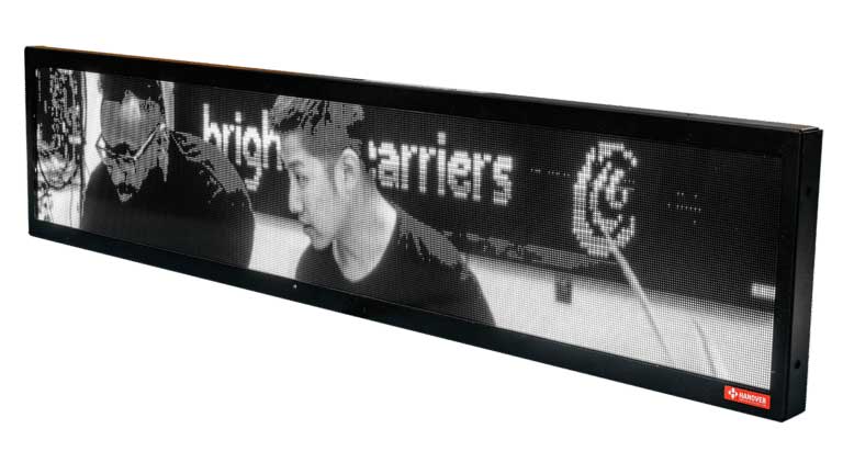 Hi-res black and white Hanover destination sign