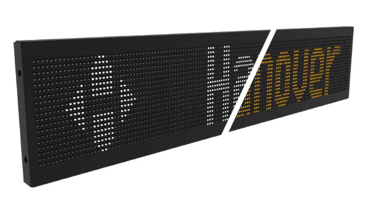 Hanover yellow color destination sign